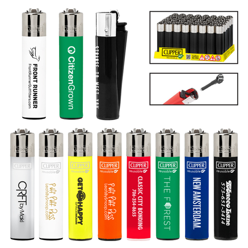 Clipper Refillable Flint Lighter Custom Printed As Low As 1.86